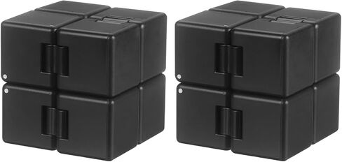 2pcs Fidget Magic Cube Toys Mini Stress Release Finger Toy,Black in Kuwait