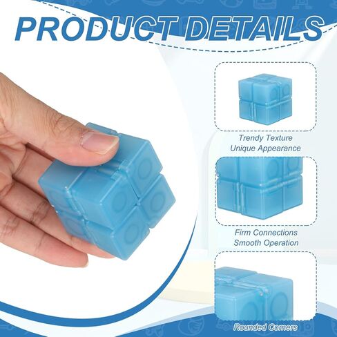 Fidget Magic Cube Toys Mini Stress Release Finger Toy,Blue in Kuwait