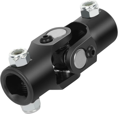 SCITOO 9/16-26 Spline x 3/4 بوصة عمود توجيه دائري أملس مفصل U عالمي أسود فردي، زاوية عمل 96 مم 35 درجة in Kuwait