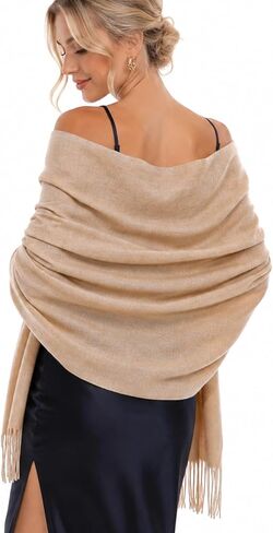 RIIQIICHY Winter Scarfs for Women Pashmina Shawls Wraps for Evening Dresses Large Warm Soft Scarves in Kuwait