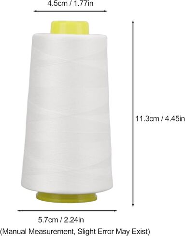 Polyester Serger Thread, 4 Pcs Durable White Threads in Saudi Arabia