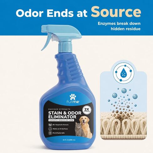 FURME Enzyme Stain & Odor Eliminator, 32 Fl Oz, Maximum Strength Formula in Saudi Arabia