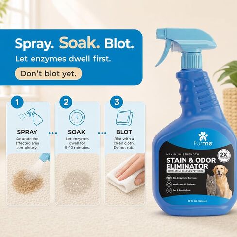 FURME Enzyme Stain & Odor Eliminator, 32 Fl Oz, Maximum Strength Formula in Saudi Arabia