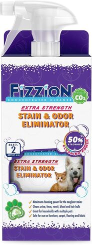 Fizzion Extra Strength Pet Stain and Odor Remover 23 Ounce Empty Spray Bottle with 2 Refills in Kuwait