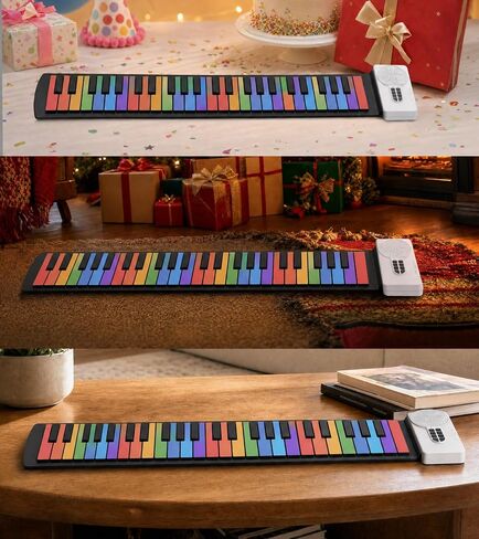 AIVANONE Colorful 49Keys Roll Up Piano, Portable Silicone Keyboard for Kids in Saudi Arabia