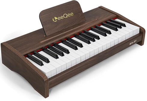 LeeQee 37-Key Wooden Kids Piano Keyboard Education Instrument Toy for Kids in Kuwait