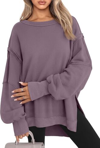 Trendy Queen Womens Oversized Crewneck Sweatshirts Hoodies Fall Outfits Fashion Teen Girls Y2k Winter Clothes in Kuwait
