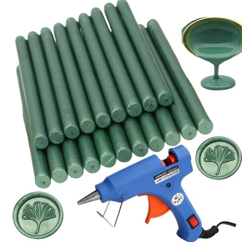 Wax Seal Gun Kit Sealing Wax Sticks 30P with Glue Gun Wax Seal Kit, Atopbb 30Pcs Mixed ccolor Sealing Wax Sticks with Glue Gun Great for Wax Seal Stamp in Saudi Arabia