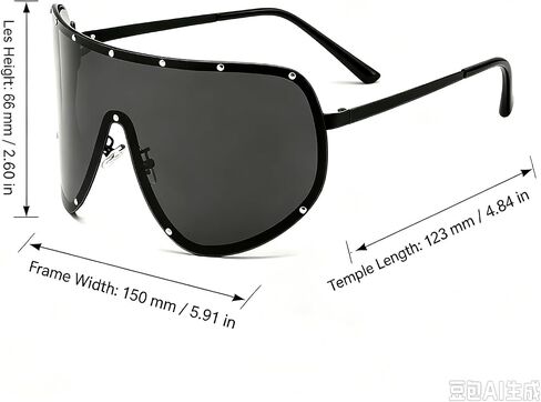 FUPRECIOUS Oversized Polarized Shield Sunglasses Lens For Men Women in Saudi Arabia
