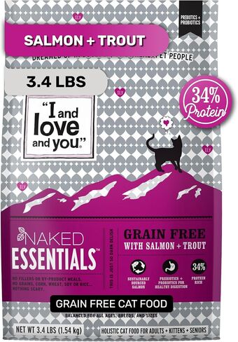 I AND LOVE AND YOU Naked Essentials Dry Cat Food, Salmon & Trout | 3.4lb in Kuwait