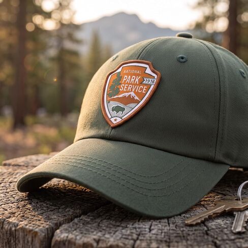 National Park Service Dad Hat Mens Womens with NPS Woven Patch in Kuwait