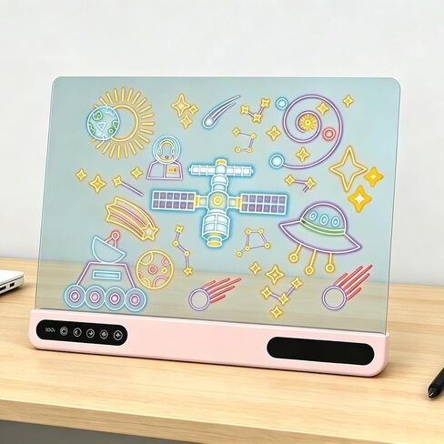 Rechargeable LED Drawing Board for Kids: 20 Hour Battery Life Scratch in Saudi Arabia