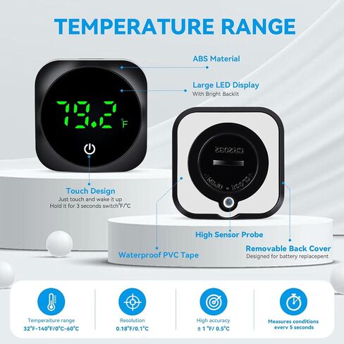 Digital Aquarium Thermometer, Stick-on Fish Tank Water Thermometer in Saudi Arabia