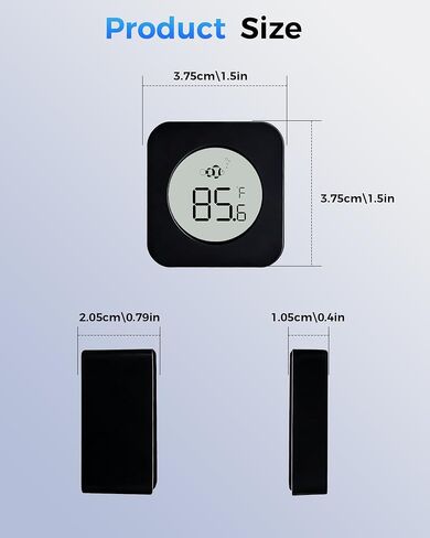 Aquarium Magnetic Cleaner with Thermometer 2 in 1 Fish Nano Tank Glass Cleaner Tool Algae Scrapers Mini Magnet Brush Only for Glass Tank (Up to 20 Gallons) in Kuwait