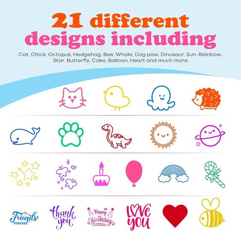 Stamps for Kids for Crafting Wooden Stamp Set 21PCS Educational Toy Gifts in Saudi Arabia