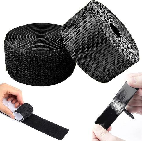 2 Inch Wide Heavy Duty Hook and Loop Tape Roll 16.4 Ft, Self Adhesive Strips with Strong Sticky Back, Removable Fastener for Wall Mounting, Home Organization, Car, No Residue in Kuwait