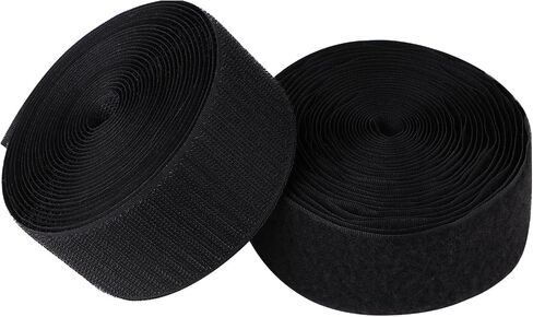 1 inches Width (25mm) 5 Yards Sew on Hook and Loop Strips,Interlocking Tape, Hook & Loop Tape for Clothing Sewing Crafts and DIY Projects Black Colour in Saudi Arabia