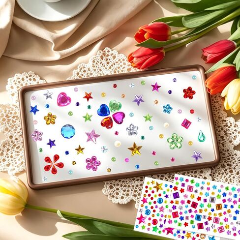 10000+Pcs Gem Stickers, 19 Sheets Rhinestone Stickers, Diamond Stickers in Saudi Arabia