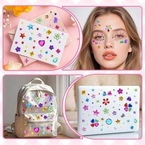 10000+Pcs Gem Stickers, 19 Sheets Rhinestone Stickers, Diamond Stickers in Saudi Arabia