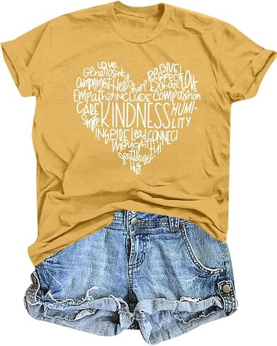 MOUSYA You Matter to The Person Behind Me Tshirt You are Amazing Beautiful and Enough T-Shirt Women Casual O Neck Tee Tops in Kuwait