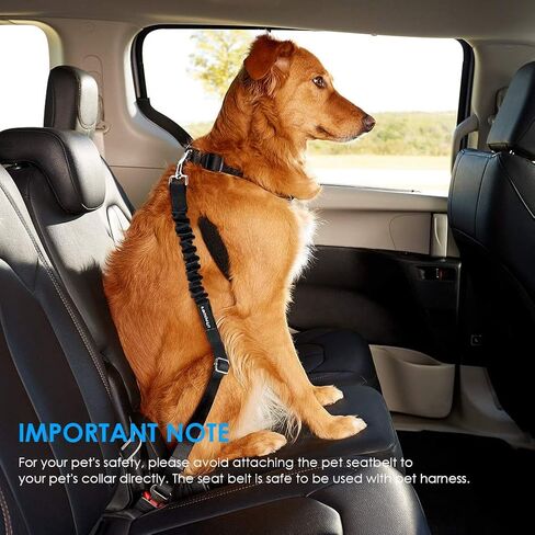 URPOWER Retractable Dog Seat Belt, Adjustable Safety Belt, 2 Pack in Saudi Arabia