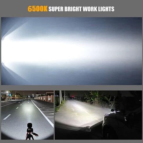 LED Light bar Driving Fog Lights 2Pcs LED Pods Driving Lamp IP68 Waterproof Work Light Off Road Lighting for Truck ATV UTV SUV Boat Trucks Motorcycle Tractor in Kuwait