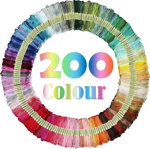 ATDAWN Rainbow Color Embroidery, Cross Stitch Threads, Bracelets, Crafts Floss, 50 Count in Kuwait