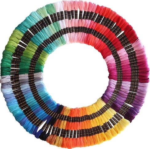122 skeins Embroidery Floss - Embroidery Thread - Friendship Bracelet String for Cross Stitch, Hand Embroidery, String Art in Kuwait