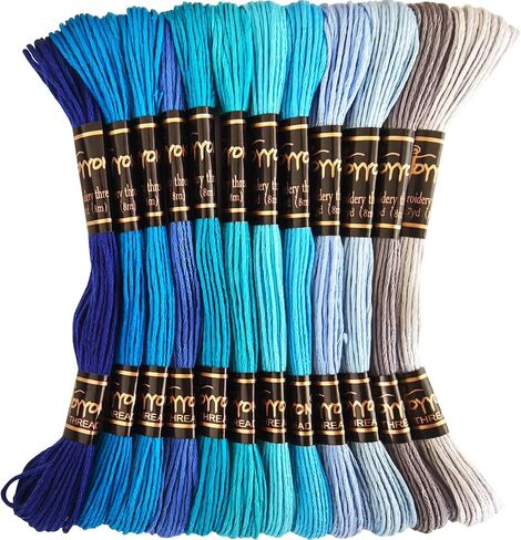 122 skeins Embroidery Floss - Embroidery Thread - Friendship Bracelet String for Cross Stitch, Hand Embroidery, String Art in Kuwait