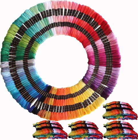 122 skeins Embroidery Floss - Embroidery Thread - Friendship Bracelet String for Cross Stitch, Hand Embroidery, String Art in Kuwait