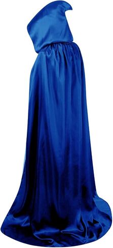 GRAJTCIN Unisex Adult Hooded Cape Full Length Halloween Christmas Costume Party Cloak Size 43" to 67" in Kuwait