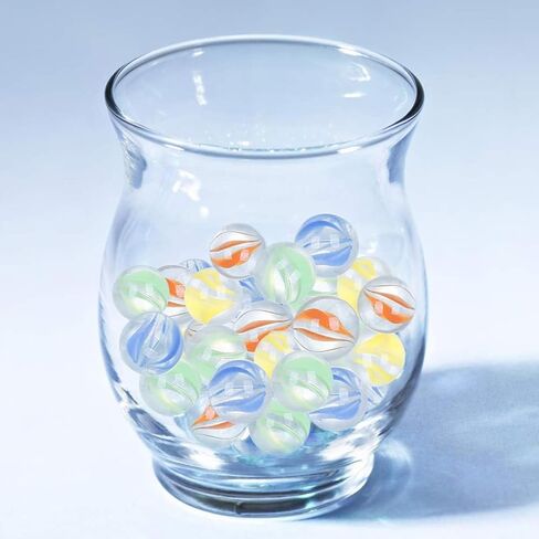 ShellKingdom 200 Count Bulk Assorted Colors Glass Marbles, Colorful Cat Eyes 9/16 Inch Round Marbles Toy for Kids for Aquarium/Game/Vase/Fish/Plant Decor in Kuwait