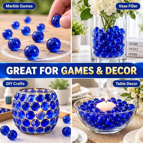 Lagincig 97Pcs Glass Marbles Set - Mix 14mm & 16mm Sizes for Marble Bounce Game DIY Decoration in Saudi Arabia