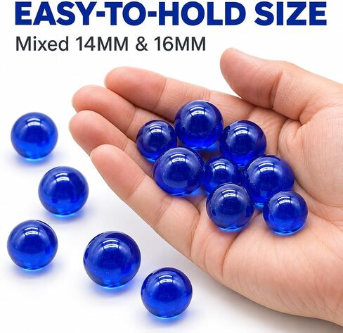 Lagincig 97Pcs Glass Marbles Set - Mix 14mm & 16mm Sizes for Marble Bounce Game DIY Decoration in Saudi Arabia