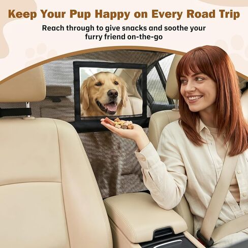 57" Dog Barrier for SUV, Anti-Slip Mesh & Steel Frame Car Divider in Saudi Arabia
