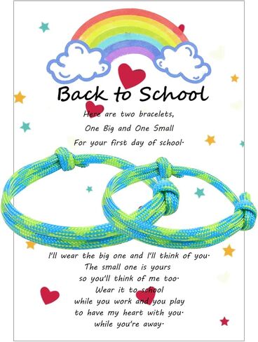 Ymimanchil First Day of School Bracelets for Mom and Daughter Back to School Bracelet Back to School Gifts Mommy and Me Bracelets Back to School in Kuwait