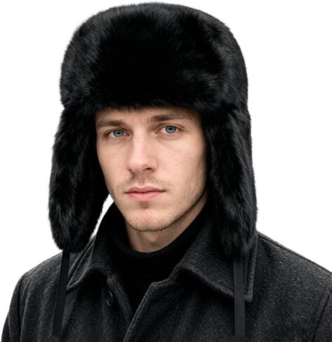 الصياد قبعة الشتاء الروسية Ushanka قبعة الرجال النساء مع فرو الأرنب الصناعي الطيار إيرفلاب قبعة منفذها يندبروف للصيد التزلج in Kuwait