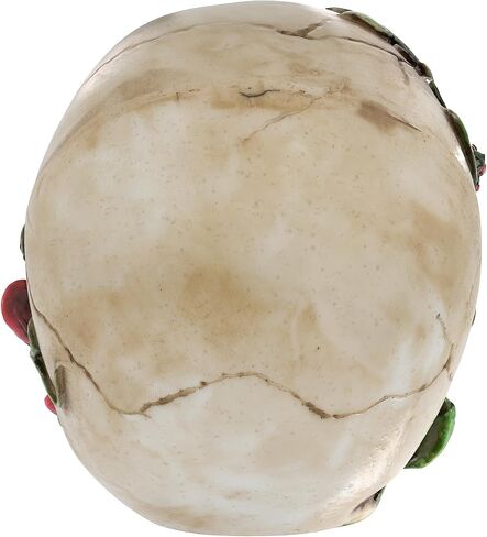 READAEER Human Skull with Rose Resin Statue Small Size Head Sculptures Skull Collectible Figurines in Kuwait