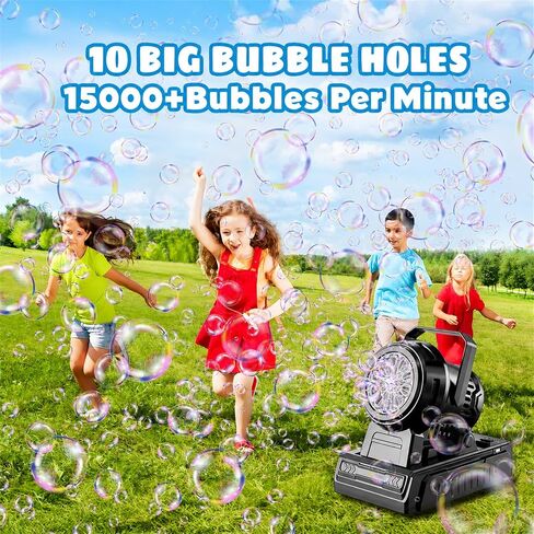 SHCKE Automatic Bubble Machine 10 Holes Bubble Blower,45° Adjustable in Kuwait