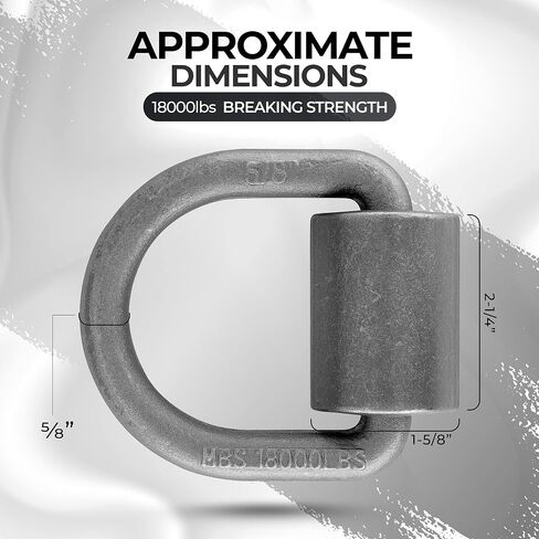 Weld on D Ring Mount 1 Inch Tie Down Anchor with Bracket, 47,000 Pounds Break Strength | for Trailers, Trucks, and Cargo Tie Downs (Pack of 1) in Kuwait
