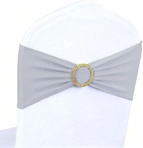 Burgundy Chair Sashes 50 Pack with Gold Buckle Slider, Spandex Wine Red Chair Bands Bows for Folding Chairs Wedding Party Banquet Décor in Saudi Arabia