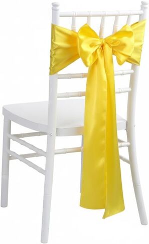 Satin Chair Sashes Chair Bow Bows Chair Tie Back Chair Decoration Wedding Banquet Party (10, Aqua) in Kuwait