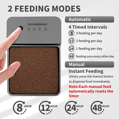 300ml Automatic Feeder for Aquarium Vacation Timer for Fish Tank Food Adjustable Auto Fish Feeder Dispenser for Pellets Strips with Timer Battery Operated in Kuwait