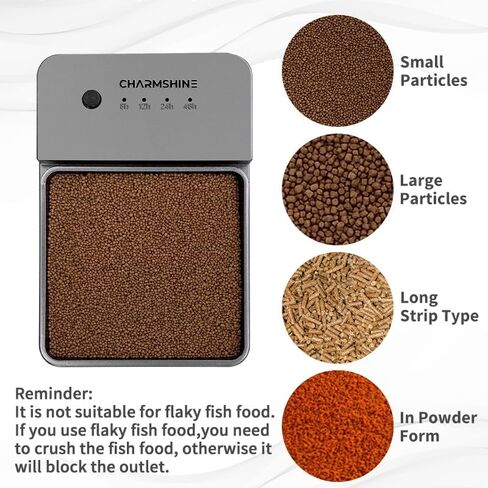 300ml Automatic Feeder for Aquarium Vacation Timer for Fish Tank Food Adjustable Auto Fish Feeder Dispenser for Pellets Strips with Timer Battery Operated in Kuwait