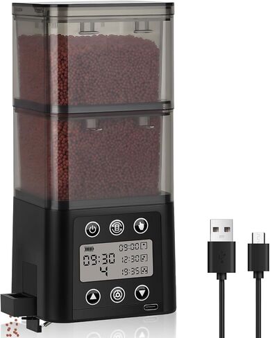 fishkeeper USB Automatic Fish Feeder for Aquarium, 320ML for 3~6 Months in Saudi Arabia