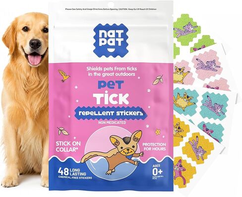 NATPAT Tick Repellent Pet Patches for Dogs and Cats, 48 Count in Kuwait