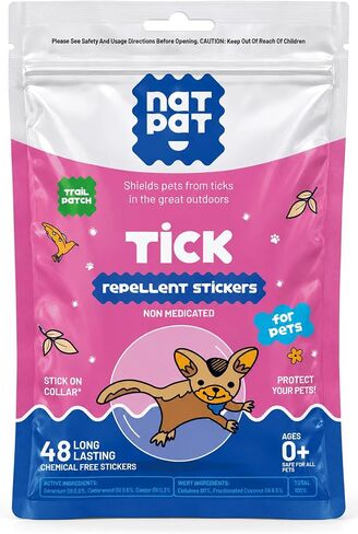 NATPAT Tick Repellent Pet Patches for Dogs and Cats, 48 Count in Kuwait