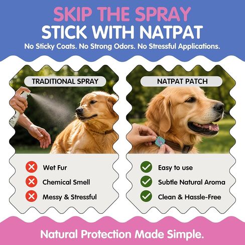 NATPAT Tick Repellent Pet Patches for Dogs and Cats, 48 Count in Kuwait