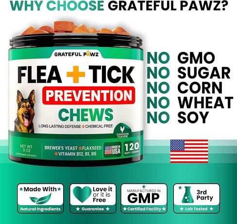 Flea and Tick Prevention for Dogs Chewables, Oral Flea and Tick Control in Kuwait