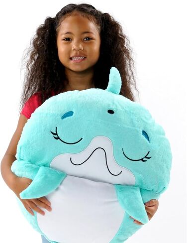 Happy Nappers 2-in-1 Pillow & Sleepy Sack Dolphin, 54x20 Medium in Saudi Arabia